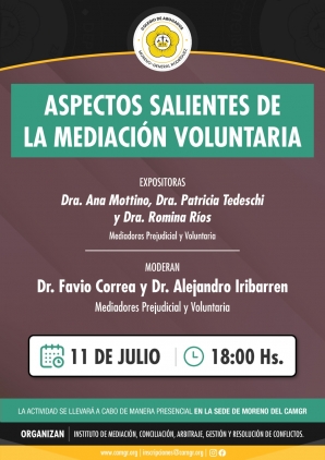 ASPECTOS SALIENTES DE LA MEDIACIÓN VOLUNTARIA